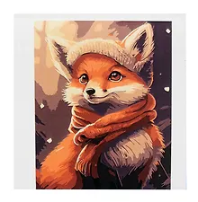 Купить Холст с красками по номерам "Маленькая лисичка", 17 х 22 см — Фото №1