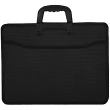 Купить Портфель А4 2отд. черн.пластик, с окантовкой, инд.уп. — Фото №1