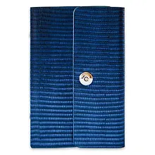 Купить Ежедневник-органайзер Феникс+ А6+(13,5*18,5см) 320стр. недатированный Рептилия синий металлик, твердый переплет — Фото №1