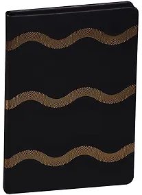 Купить Ежедневник недат. А5 96л "СОФТ-ТАЧ. Волна" черный, мягк. переплет, тонир.блок, тисн. зол. фольгой, ляссе, Escalada — Фото №1