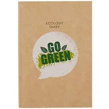 Купить Ежедневник недат. А5 136л "Eco-friendly! №2" интегр.переплет, крафт картон, офсет — Фото №1