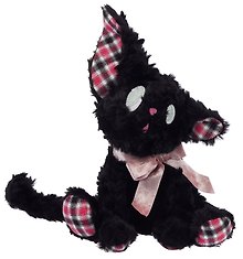 Купить Мягкая игрушка Котик с бантом (Корниш рекс) (черный) (35см) (12-202602-MSHN9_1) — Фото №1