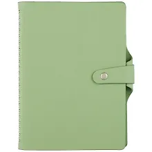 Купить Ежедневник недат. А5 96л "Clear" зеленый, иск.кожа, мягк.переплет, на резинке, ляссе — Фото №1