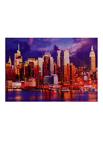 Купить Алмазная мозаика Ночной мегаполис, 30*40 см. — Фото №1