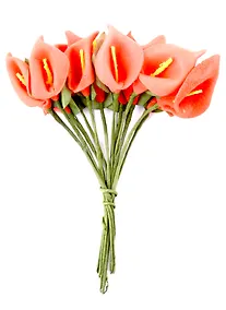 Купить Цветы для декорирования "Красные каллы" (12 шт) (11 см) — Фото №1