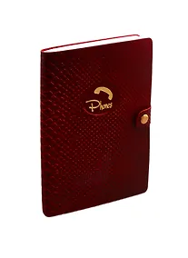 Купить Алфавитная книга А5 216л 205*145 вишня, кожа, на кнопке — Фото №1