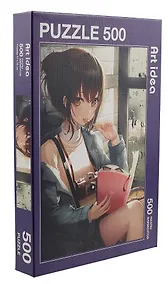 Купить Пазл 500 Аниме девушка с книгой (47х33см) (3+) (коробка) (Art idea) — Фото №1