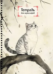 Купить Тетрадь для иероглифов на пружине (Игривый котик) — Фото №1