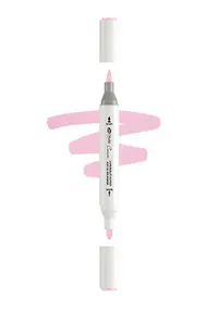 Купить Маркер акриловый "Сонет" розовый светлый, двусторонний, перо кисть/пуля — Фото №1