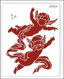 Купить Трафарет пластиковый многоразовый Ангелы (20х25) (Л029) — Фото №1