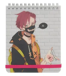 Купить Блокнот А6+ 100л кл. "Hello! 10" мат.пласт, спираль, фикс.резинка — Фото №1