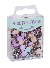 Купить Кнопки силовые "Bе positive" пастельные, 200 штук — Фото №1