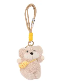 Купить Брелок Собачка с сумочкой бежевая (текстиль) (12см) (12-21082025-F48) — Фото №1