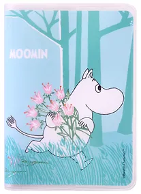 Купить Записная книжка А7 80л кл. MOOMIN "Муми-тролль с букетом" в ПВХ-обложке, тонир.внутр.блок — Фото №1
