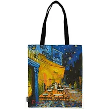 Купить Сумка-шоппер Винсент Ван Гог Ночная терраса кафе цветная, текстиль 40см.*32см. — Фото №1