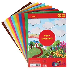 Купить Фетр цветной "deVENTE. Яркие цвета" A4, 10 цветов — Фото №1