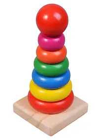 Купить Пирамида в термоусадке, 6 колец, дерево, 2305-5 — Фото №1