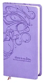 Купить Записная книжка «Fiore» А6-, 96 листов в клетку, фиолетовая, экокожа, InFolio — Фото №1