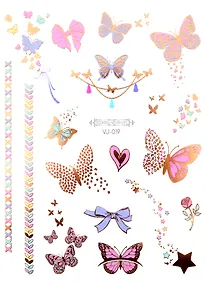 Купить Тату "Бабочки" (микс) (12х16см) — Фото №1