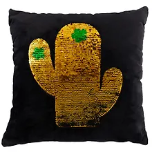 Купить Подушка с пайетками Кактус(текстиль)(40х40) — Фото №1