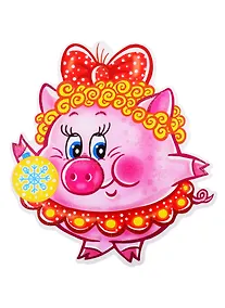 Купить Плакат вырубной А4 "Поросенок" — Фото №1