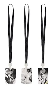 Купить Бейдж "Аниме черно-белый", вертикальный, с лентой, ассорти — Фото №1