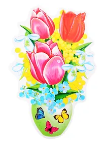 Купить ФМ-9485 Мини-Плакат вырубной Букет в вазочке — Фото №1