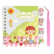 Купить Набор декоративных наклеек в блокноте, 12 листов в комплекте с пинцетом, 90 х 110 мм — Фото №1