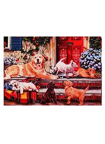 Купить Набор для творчества, Рыжий Кот, Алмазная мозаика Семья Лабрадоров (класс.) 30х40см, с подр., с полн. заполн. (34цв.) ST984 — Фото №1