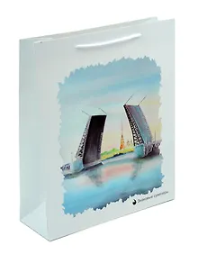 Купить Пакет А4 32*26*10 СПб "Акварель. Мосты" бум.мат.ламинат — Фото №1