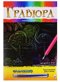 Купить Гравюра А4 в конверте. Радуга. ФЛАМИНГО. Арт. Г-0502 — Фото №1