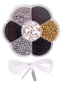 Купить Набор бисера для рукоделия (черный микс) — Фото №1