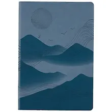 Купить Ежедневник недат. А5 120л "Виннер" сизо-синий, кожзам, мягкий переплет, блинт.тисн, шелкография, офсет, ляссе — Фото №1