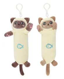 Купить Брелок Котик сиамский-обнимашка (текстиль) (16см) в ассортименте — Фото №1