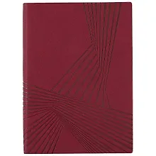 Купить Ежедневник недат. А6+ 126*174 160л "Кассандра" бордовый, кожзам, мягкий переплет, блинт.тисн, тонир.блок, ляссе — Фото №1