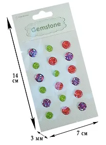 Купить Стикеры полубусины синие/зеленые/красные, 18шт — Фото №1