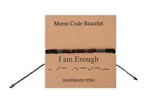 Купить Браслет Морзе I am Enough (12-202509-BR-ZJ9602) — Фото №1