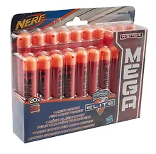 Купить Игровой набор HASBRO, NERF МЕГА 20 стрел которые подходят к любому бластеру серии МЕГА B0085 — Фото №1
