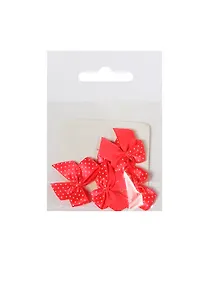 Купить Бантик из ленты (BR2015-6) (20х15мм) (ПЭ 100%) (5шт) (упаковка) — Фото №1