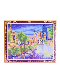 Купить Алмазная мозаика 40х50см с подр.,с полн. заполн., камни разн. форм. (34 цв.) Ночной город. Арт. WK013 — Фото №1