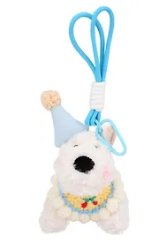 Купить Брелок Собачка в шапочке (плюш) (10см) (12-191025-I47) — Фото №1