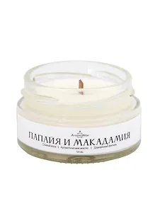 Купить Свеча ароматическая в стеклянной баночке Папайя и макадамия (50 мл) (439004789) (AromaWax) — Фото №1
