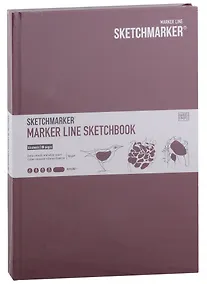 Купить Скетчбук 17,6*25см 44л "SKETCHMARKER MARKER LINE", 160г/м2, 7БЦ, цв.бургундия — Фото №1