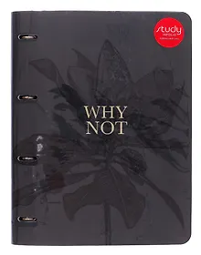 Купить Тетрадь А4 120л кл. "Aesthetics", на кольцах, сменный блок, обложка кожзам, тиснение фольгой, индивидуальная упаковка — Фото №1