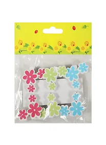 Купить Набор прищепок, 6 шт, в пакете с хедером, тройные цветы (11-06943-19) — Фото №1