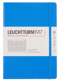 Купить Книга для записей A5 125л кл. "Medium" тв.обложка, цвет небесный, Leuchtturm1917 — Фото №1