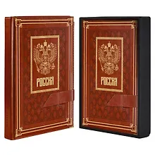 Купить Ежедневник полудат. А5+ 192л 175x245 "Сариф" коричневый, иск.кожа, тв.переплёт, поролон, тиснение фольгой, блинтовое тиснение, офсет, ляссе, мет.уголки, подар.карт.коробка с ПВХ-крышкой — Фото №1