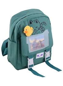 Купить Рюкзак "Cat" мятный, со значком — Фото №1