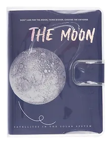 Купить Записная книжка А6 80 листов в клетку, "The Moon", кнопка, в ассортименте — Фото №1