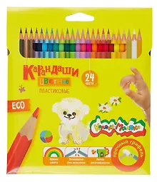 Купить Карандаши цветные 24цв "Каляка-Маляка" пласт.шестигран.корпус, карт.уп. — Фото №1